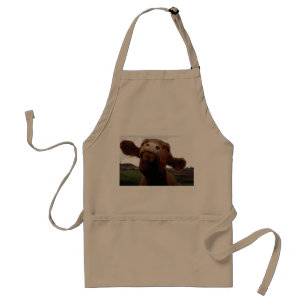 Röd poll-ko Apron Förkläde