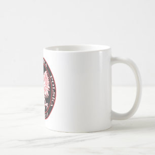 Röd Polska för runda örn Kaffemugg