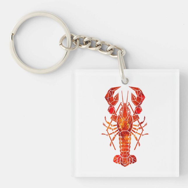 Röd polygonal hummer (Framsidan)