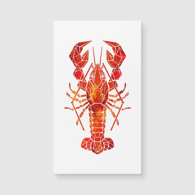 Röd polygonal hummer (Framsida)
