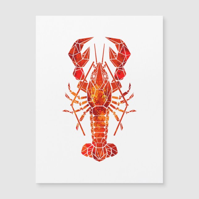 Röd polygonal hummer (Framsida)