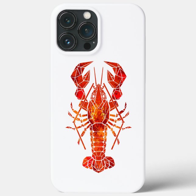 Röd polygonal hummer (Baksida)
