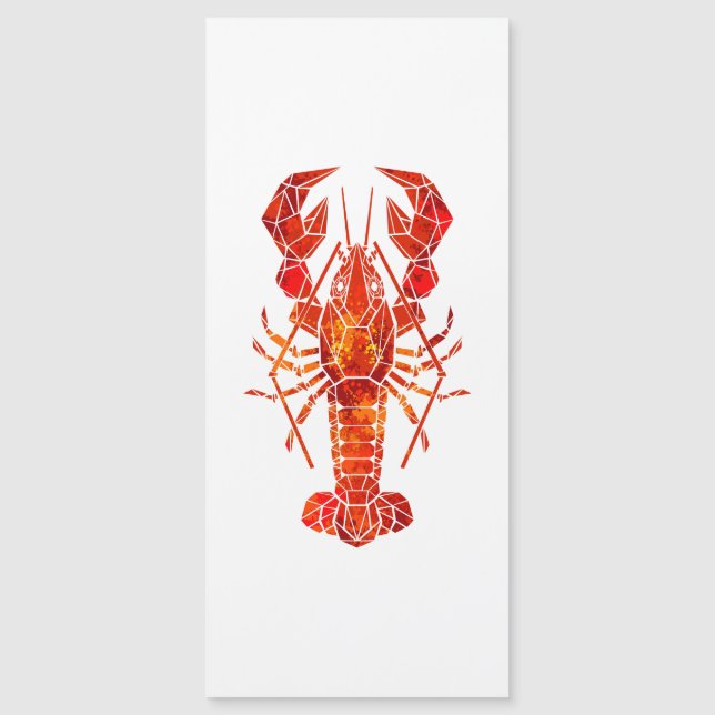 Röd polygonal hummer (Framsida)