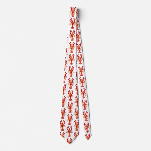 Röd polygonal hummer slips (Framsida)