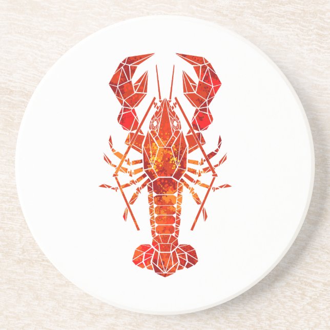 Röd polygonal hummer underlägg (Framsidan)