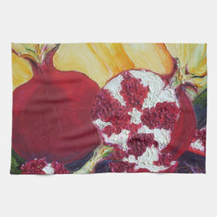 Röd Pomegranateskökshandduk Kökshandduk
