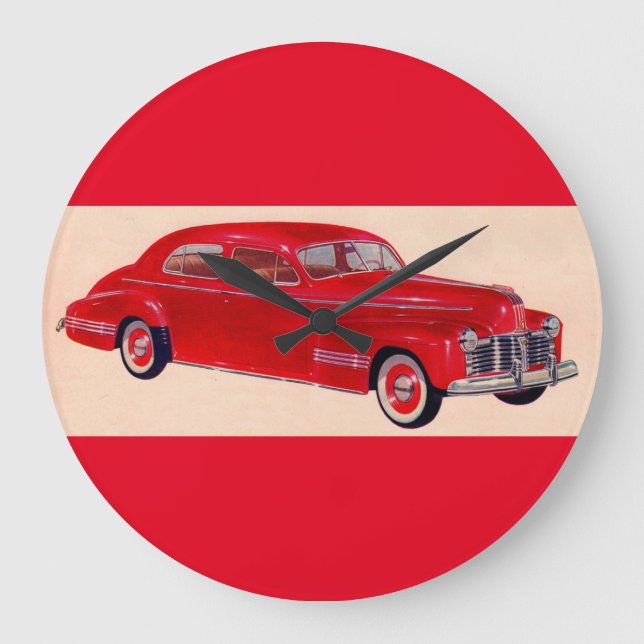 röd Pontiac torped Stor Klocka (Framsida)