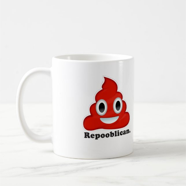 Röd Poo Republikan - Kaffemugg (Vänster)