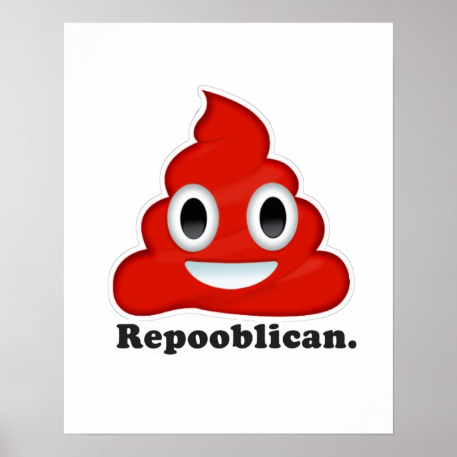 Röd Poo Republikan - Poster (Framsidan)