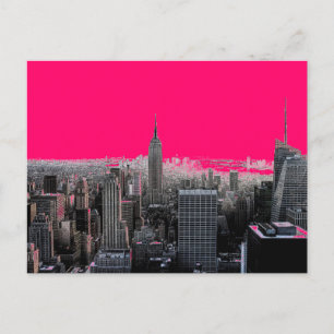 Röd Pop Art New York City Vykort
