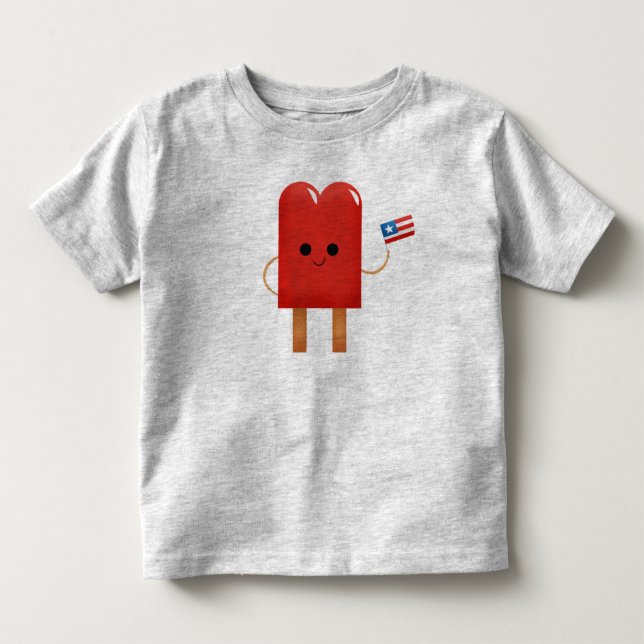 Röd population med Flagga, 4:e juli T Shirt (Framsida)