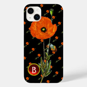 RÖD POPY I BLACK RUBY GEMSTONE MONOGRAM