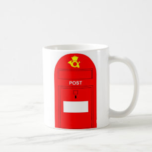 Röd postlåda kaffemugg