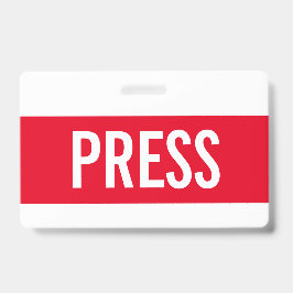 Röd Press All Access Pass Horisontellt ID-kort