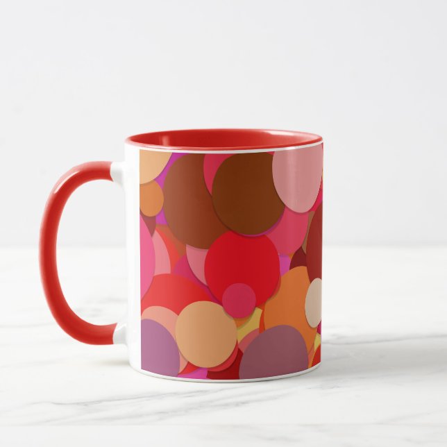 röd prick konfetti kaffemugg (Vänster)