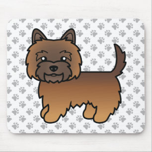 Röd Prickig Cairn Terrier Söt Tecknad Hund Musmatta