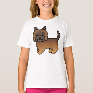 Röd Prickig Cairn Terrier Söt Tecknad Hund T Shirt