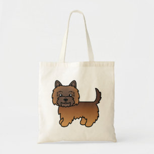 Röd Prickig Cairn Terrier Söt Tecknad Hund Tygkasse