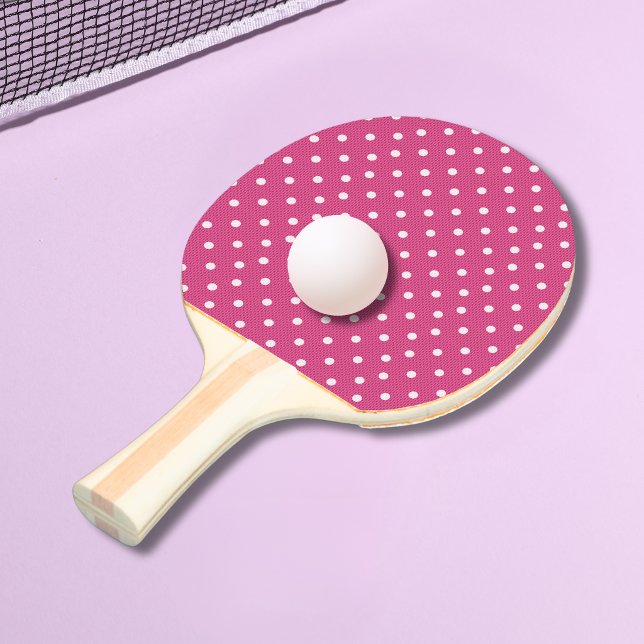 Röd prickig glädje pingisracket (Dotty Delight Red Ping Pong Paddle)