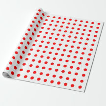 Röd prickmönstrad presentpapper