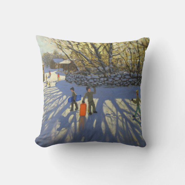 Röd pulka Monyash Derbyshire Kudde (Framsida)