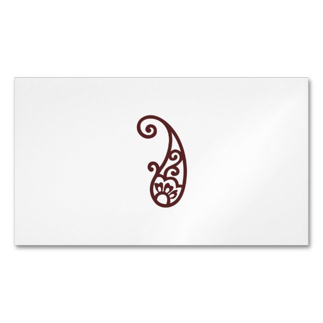 Röd punkt magnetiska visitkort (Framsida)