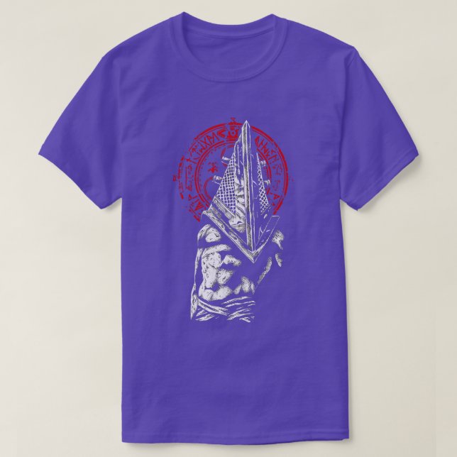 Röd pyramidhalo i sol t shirt (Design framsida)
