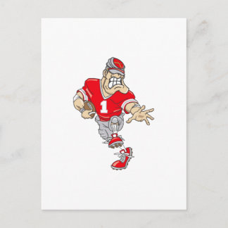 Röd quarterback vykort