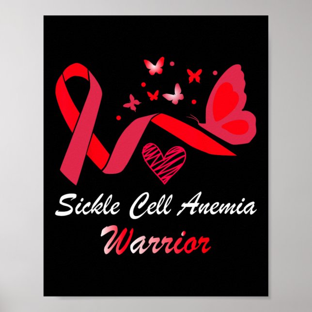 Röd R-rött för anemi för sicklecellanemi Poster (Framsidan)