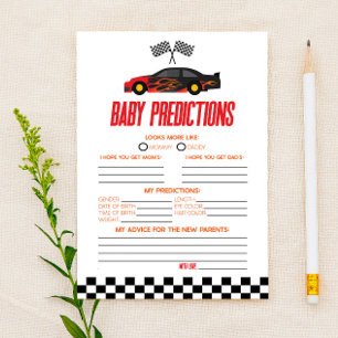 Röd Racingbil Baby Shower Gissningslek