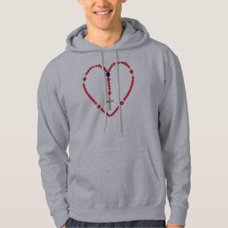 Röd radband (och blåttro) hoodie