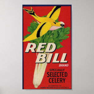 röd räkningselleriaffisch poster