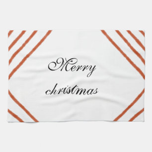 Röd ram akvarell god jul dd ditt namn kökshandduk