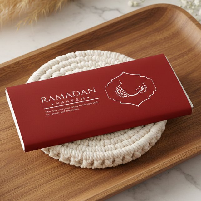 Röd Ramadan Kareem chokladbarns omslag Islamskt Flygblad (Skapare uppladdad)