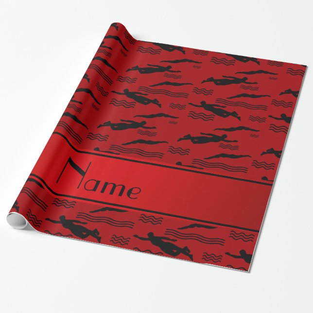 röd randsvart stripe.png presentpapper (Utrullad)