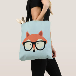 Röd räv för Hipster Tygkasse