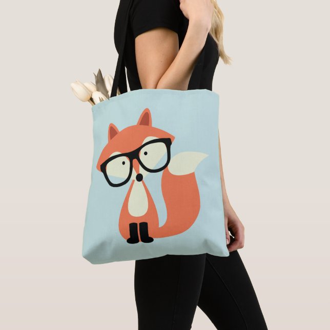 Röd räv för Hipster Tygkasse (Närbild)