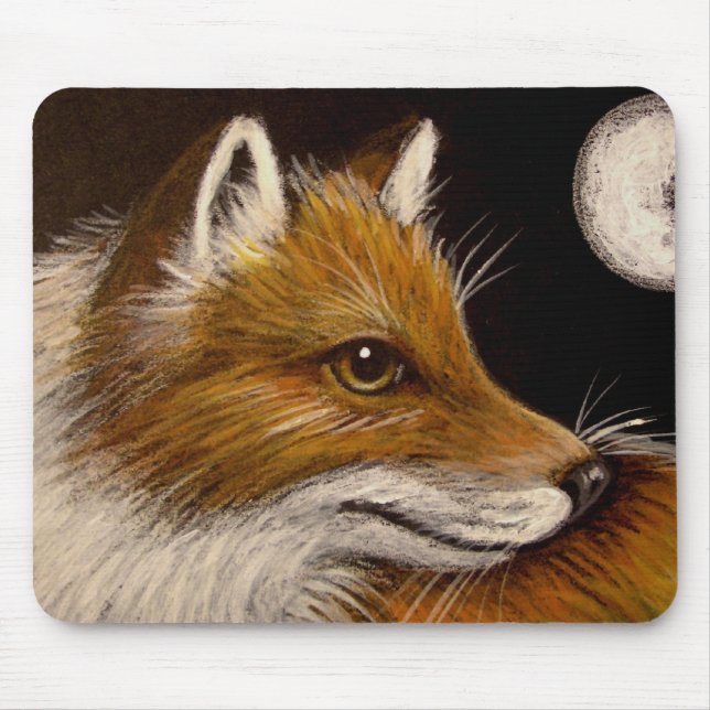 RÖD RÄV - FULLMÅNE Mousepad Musmatta (Framsidan)