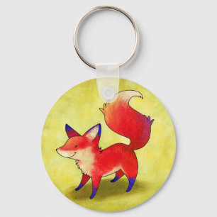 Röd räv Keychain Nyckelring