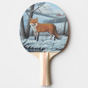 Röd räv pingisracket