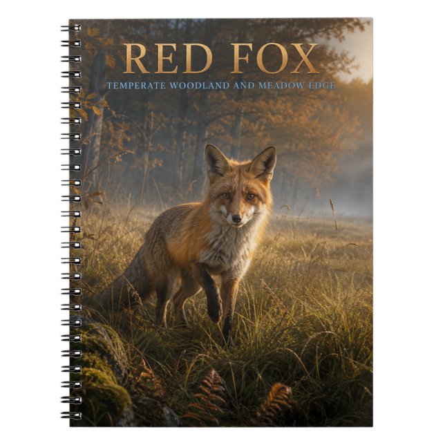Röd Räv Skogsäng VINTAGE Anteckningsbok (Framsidan)