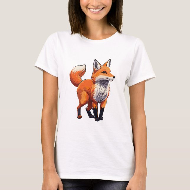 Röd räv t shirt (Framsida)