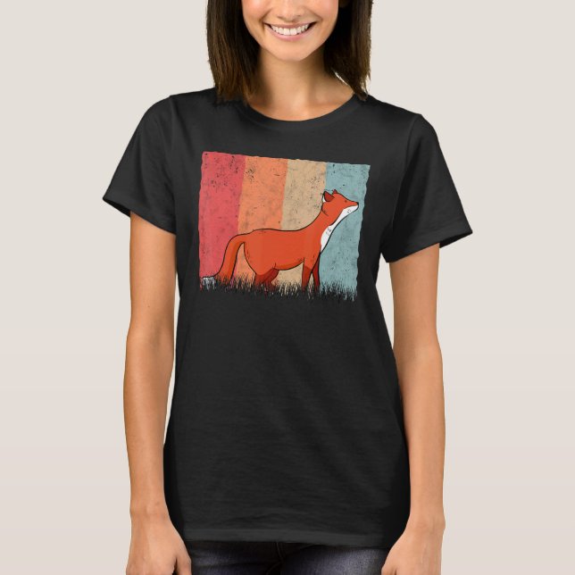Röd räv Vintage 2 T Shirt (Framsida)