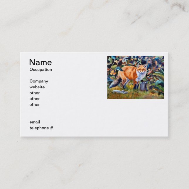 Röd räv visitkort (Framsida)