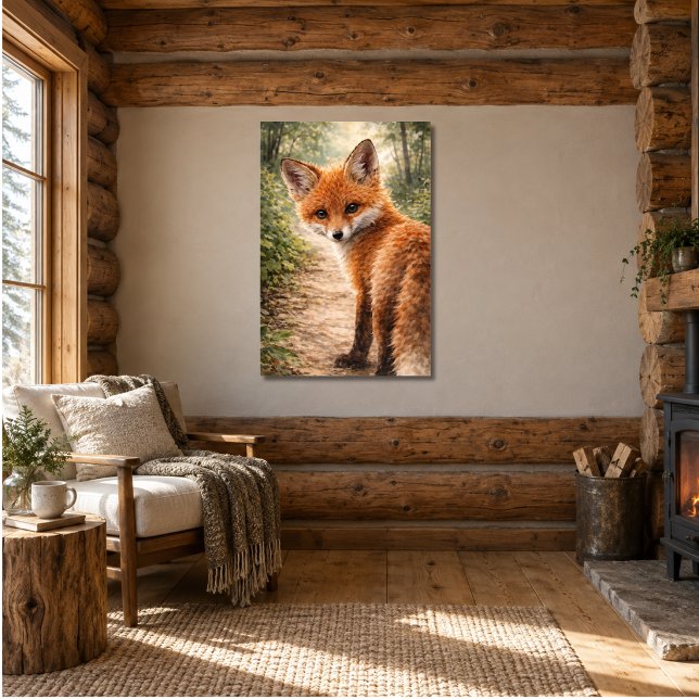 Röd Rävlilja Skogsdjur Poster (Skapare uppladdad)