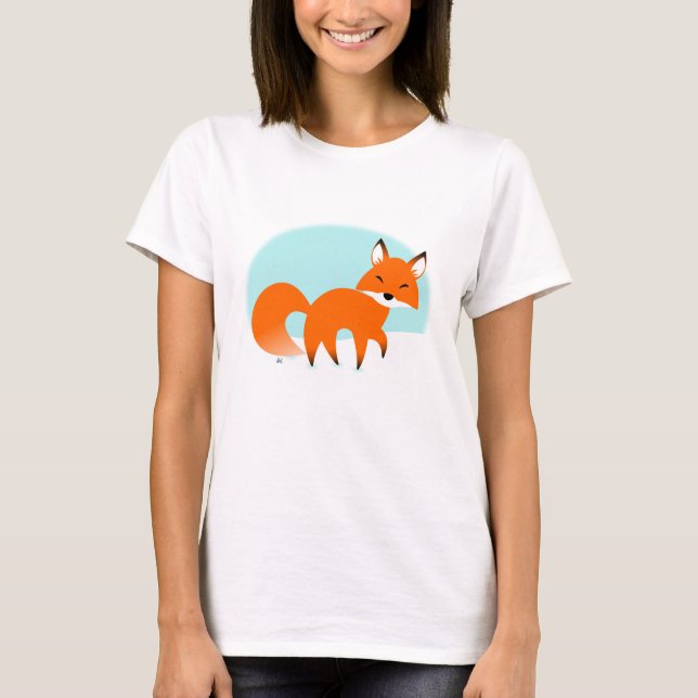Röd rävT-tröja Tee Shirt (Framsida)