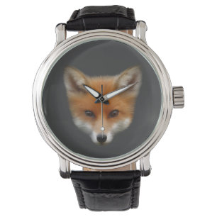 Röd rävungeklocka armbandsur
