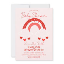 Röd regnbåge baby shower