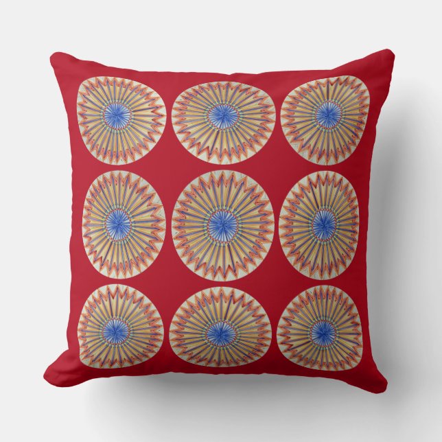 Röd regnbåge kudde (Framsida)