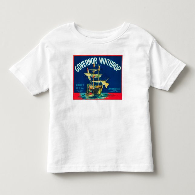 (Röd) regulatorWinthrop Apple etikett - Yakima, WA Tee Shirt (Framsida)
